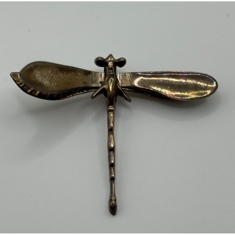 Vintage Mexico 925 Sterling Silver Dragonfly Pendant READ